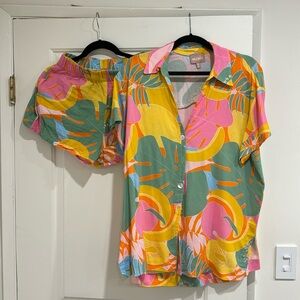 Show Me Your Mumu Tropical Fruit Set (Parker Button Down + Hendrix Shorts)